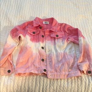 Lola and the Boys tie-dyed ombré jean jacket